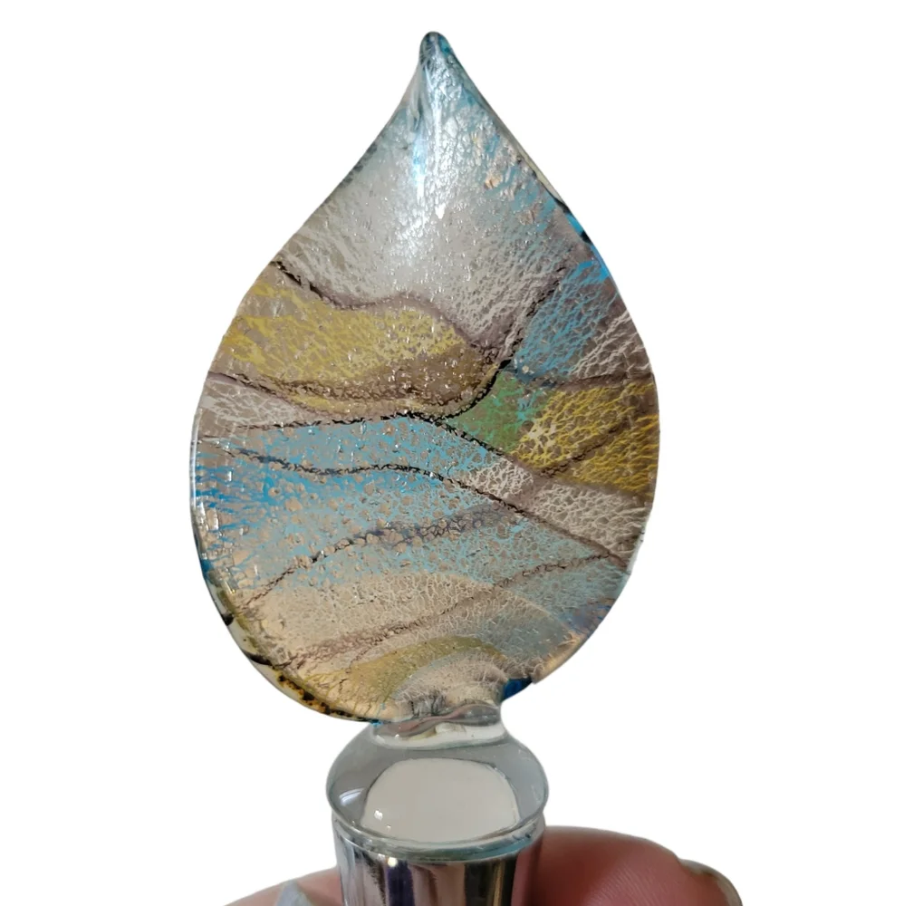 Art Glass Wine Bottle Stopper w Box